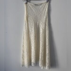 Zara Cream Lace Layering Skirt
